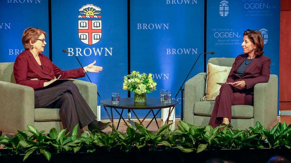 President Christina Paxson and Gina M. Raimondo